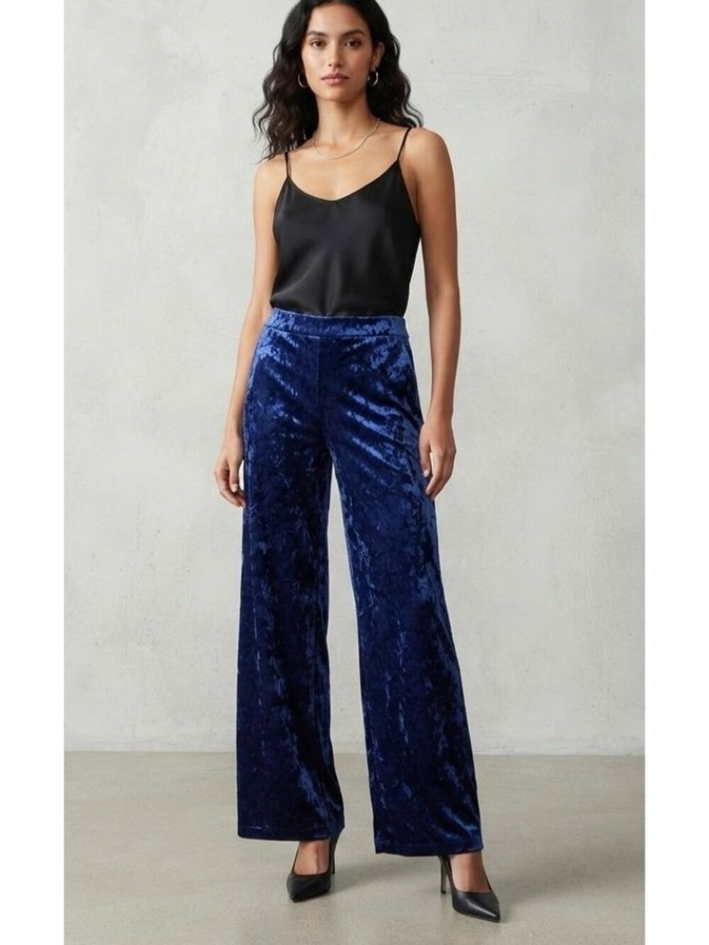 Women's - Cynthia Rowley Blue Crushed Velvet Pants, Size 12